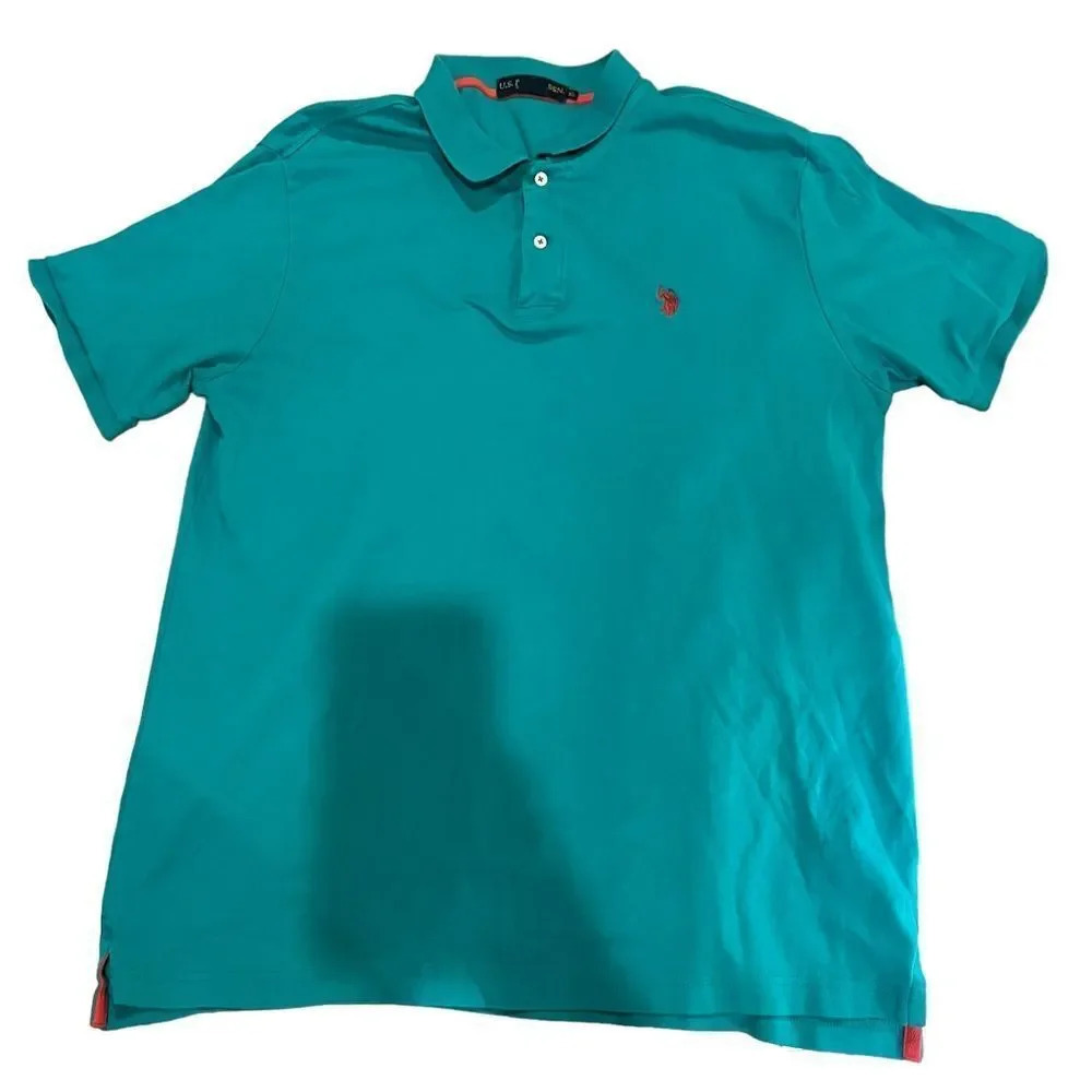 U.S Polo Assn. Men’s Big & Tall Teal‎ Polo Size XL